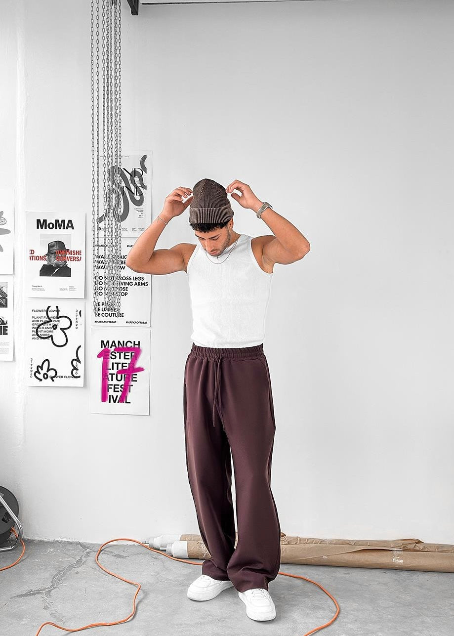 Summer Brown Baggy Sweatpants