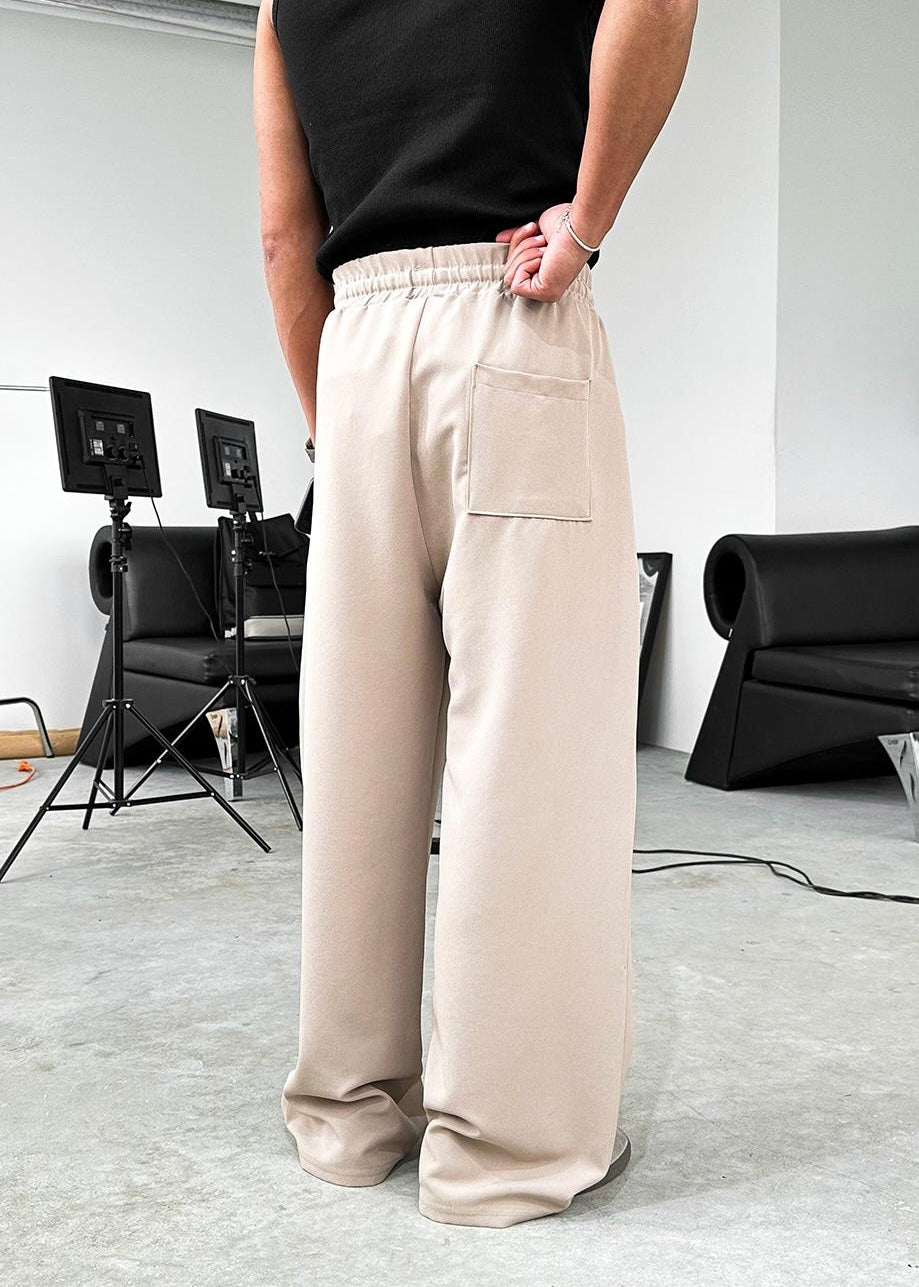 Summer Beige Baggy Sweatpants