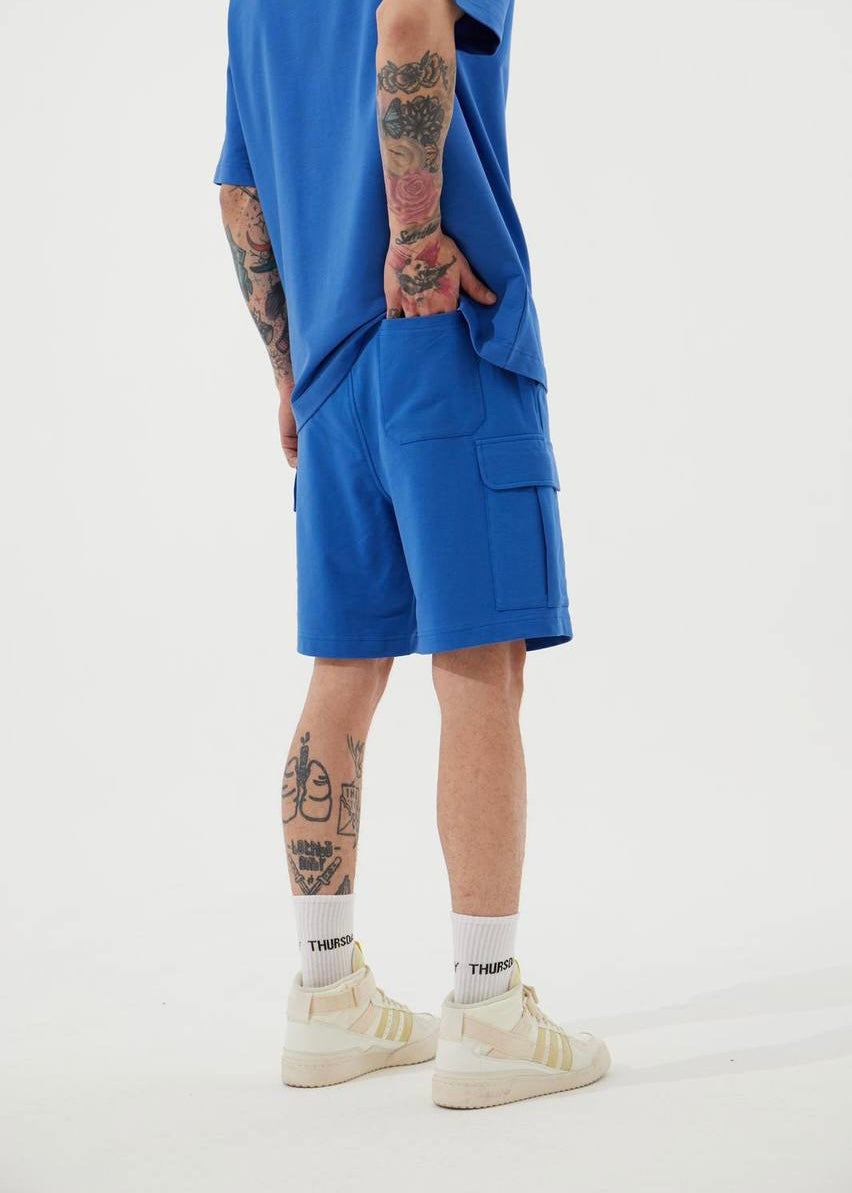 Relaxed Cargo Soft Blue Short - Clothing Lab
