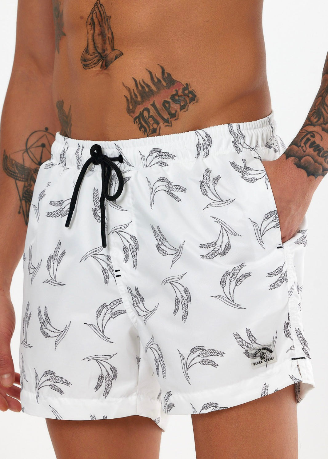 Petal White Swimwear Short - Clothing Lab