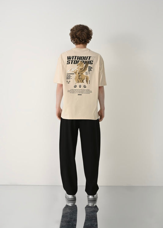 Without Stopping Tshirt - Clothing Lab clothing Lebanon Oversize